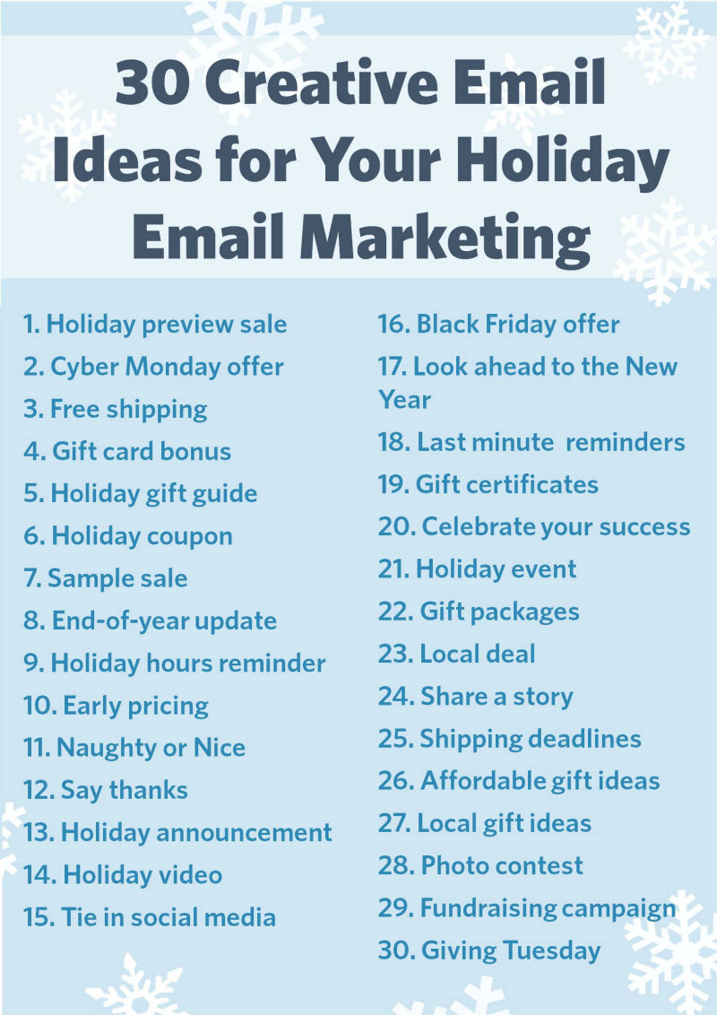 30 Email Ideas for the Holidays