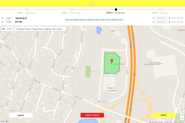 create snapchat geofilter fence