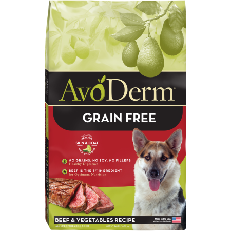 AvoDerm Grain Free Beef & Vegetables Recipe (4 lb size)