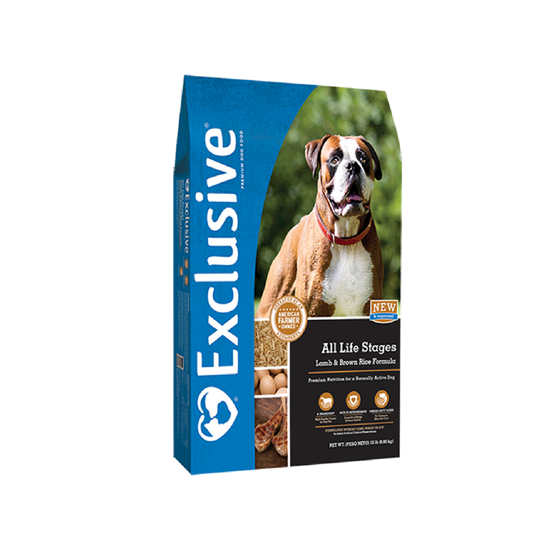Exclusive All Life Stages Lamb & Brown Rice Formula (15 lb size)