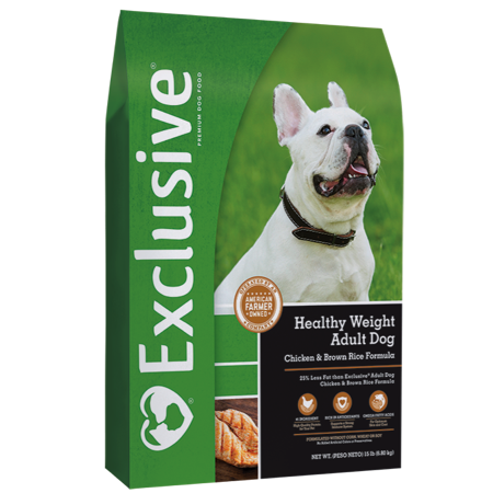 Exclusive Healthy Weight Adult Dog Chicken & Brown Rice Formula (15 lb size)