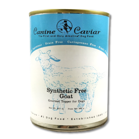 Canine Caviar Synthetic Free Goat Gourmet Topper & Canned Dog Food Supplement (13 oz size)