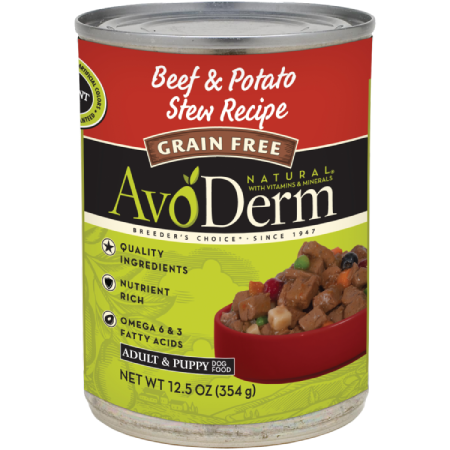 AvoDerm Grain Free Beef & Potato Stew Recipe (13 oz size)