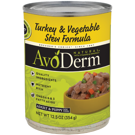 AvoDerm Grain Free Turkey & Vegetable Stew Recipe (12.5 oz size)
