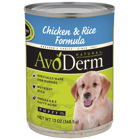 AvoDerm Puppy Chicken & Rice Formula (13 oz size)