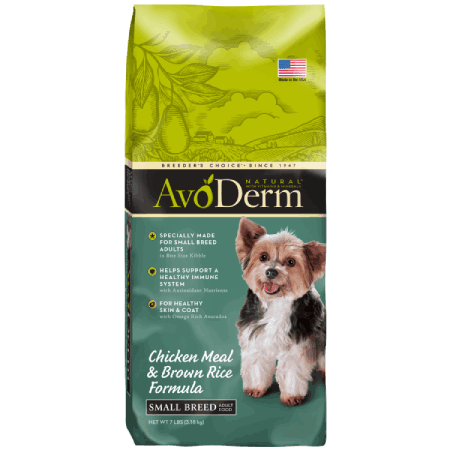 AvoDerm Small Breed Adult Chicken Meal Brown Rice Formula (3.5 lb size)