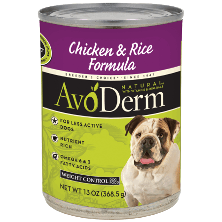 AvoDerm Weight Control Chicken & Rice Formula (13 oz size)