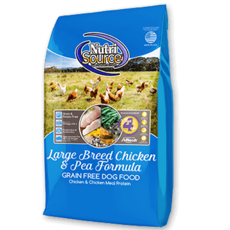Nutrisource Large Breed Chicken & Pea Grain Free Dog Food (30 lb size)