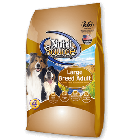 Nutrisource Large Breed Lamb Meal & Rice Dog Food (30 lb size)
