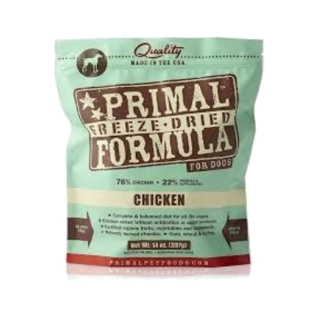 Primal Freeze Dried Chicken Dog Food (14 oz size)