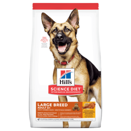 Hill’s Science Diet Adult 6+ Large Breed Chicken Meal Rice & Barley Recipe Dog Food (35 lb size)