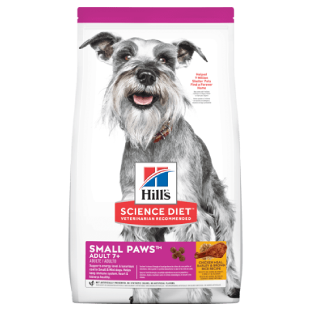 Hill’s Science Diet Adult 7+ Small Paws Chicken Meal, Barley & Brown Rice Recipe Dog Food (4.5 lb size)