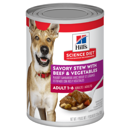 Hill’s Science Diet Adult Savory Stew with Beef & Vegetables (13 oz size)