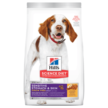 Hill’s Science Diet Adult Sensitive Stomach & Skin Grain Free Dog Food (15.5 lb size)