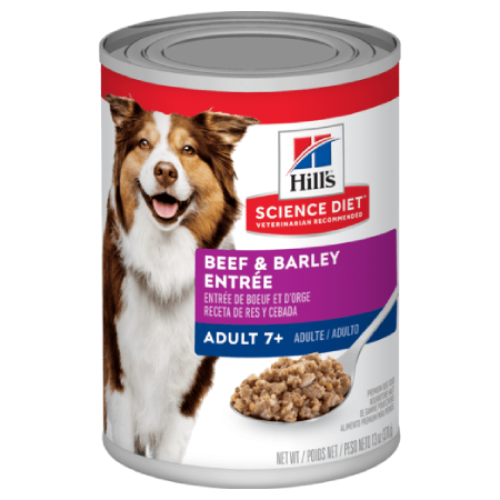 Hill’s Science Diet Adult 7+ Beef & Barley Entrée Dog Food (13 oz size)