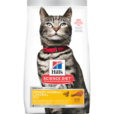 Hill’s Science Diet Adult Urinary Hairball Control Cat Food (3.5 lb size)