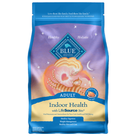 Blue Buffalo Blue Indoor Health Chicken & Brown Rice Recipe For Adult Cats (2 lb size)