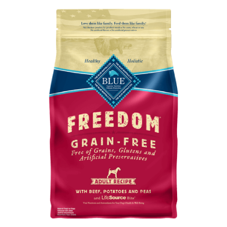 Blue Buffalo Blue Freedom Grain-Free Beef Recipe For Adult Dogs (4 lb size)