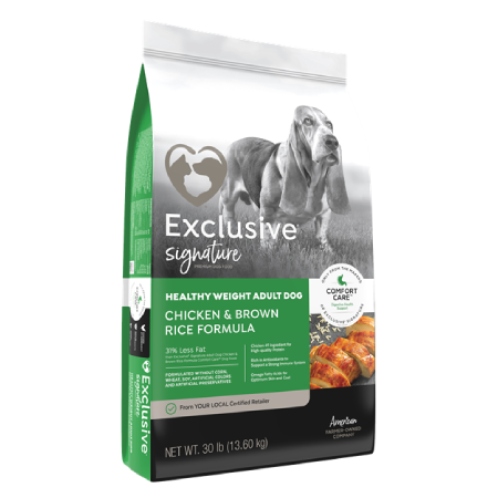 Exclusive Healthy Weight Adult Dog Chicken & Brown Rice (15 lb size)