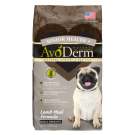 AvoDerm Small Breed Senior Health+ Grain Free Lamb Meal Formula (4 lb size)