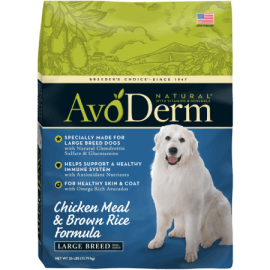 AvoDerm Large Breed Chicken Meal & Brown Rice Formula (26 lb size)