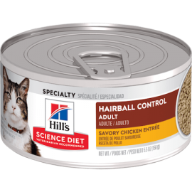 Hill’s Science Diet Adult Hairball Control Savory Chicken Entrée Cat Food (5.5 lb size)