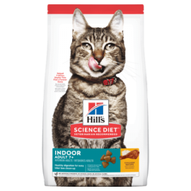Hill’s Science Diet Adult 7+ Indoor Cat Food (15 lb size)